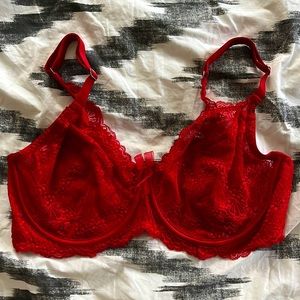 Sexy Red Lace Bra